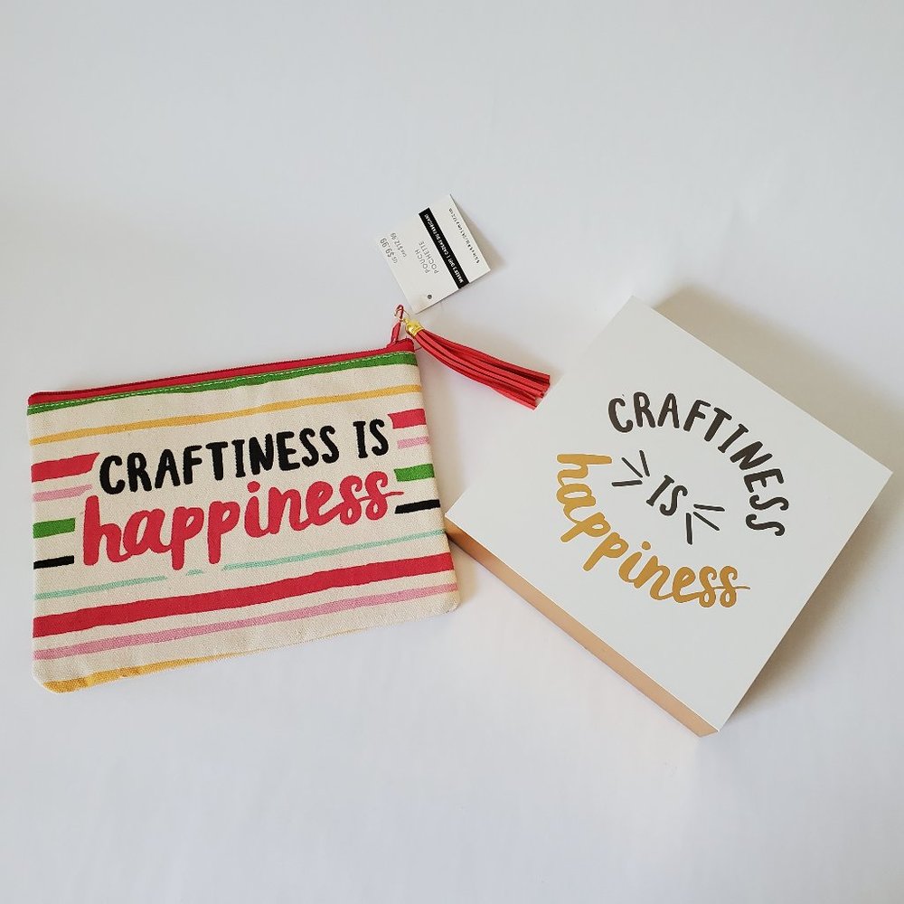 Set of Pouch and Tabletop Decor
